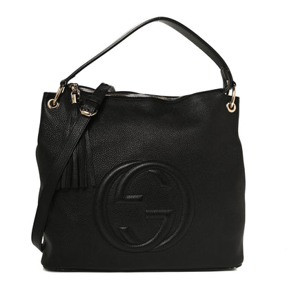 Gucci Pebbled Calfskin Large Soho Hobo Black 1 of 15