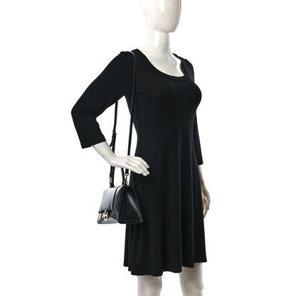 Balenciaga Shiny Box Calfskin Small Hourglass Top Handle Bag Black 2 of 14
