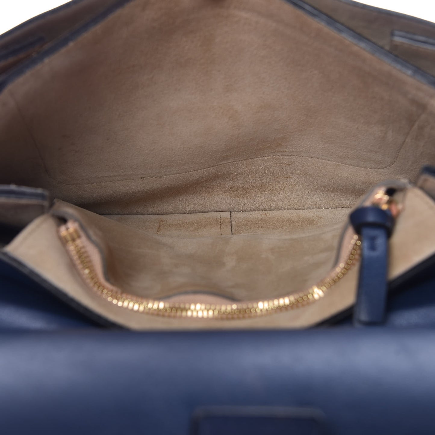 Suede Calfskin Medium Faye Shoulder Bag Silver Blue