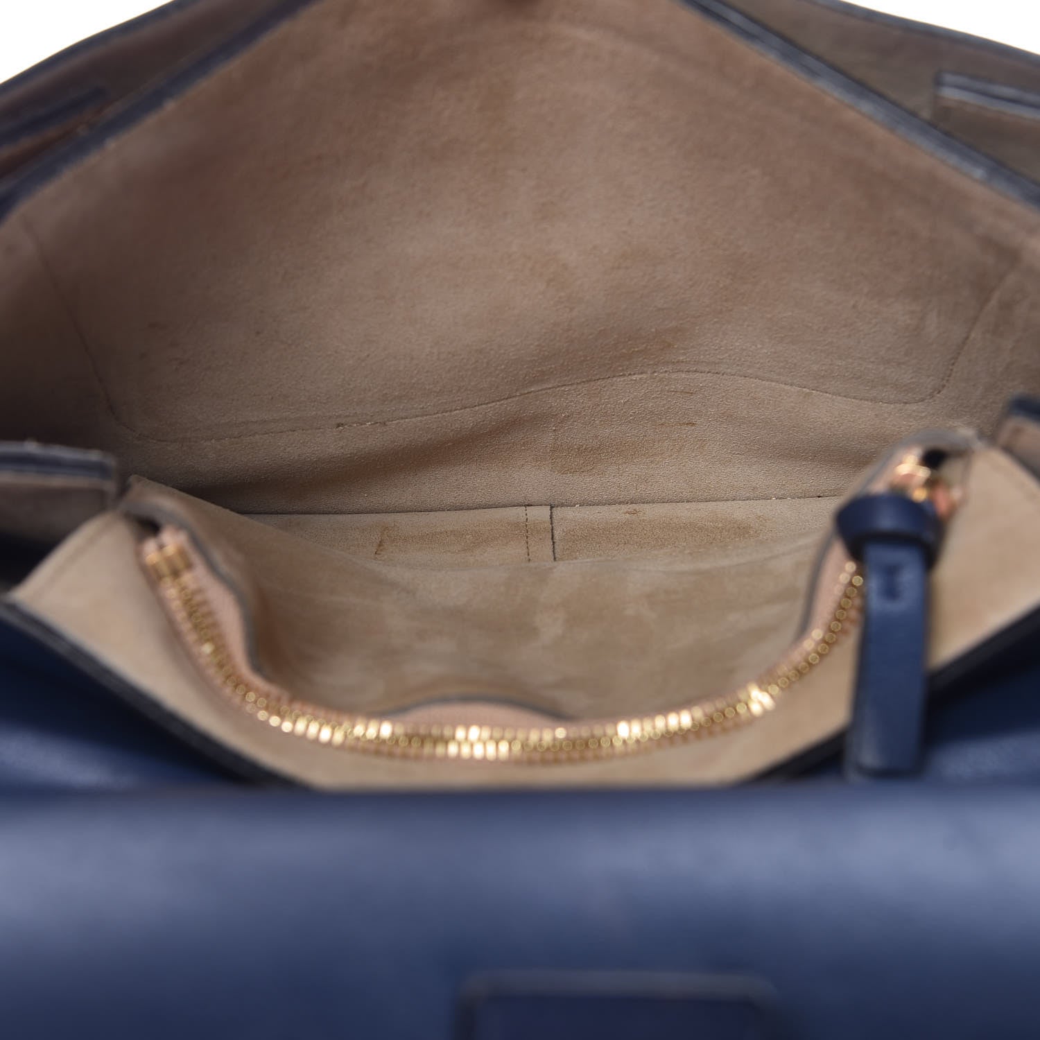 Chloe Suede Calfskin Medium Faye Shoulder Bag Silver Blue 8 of 16