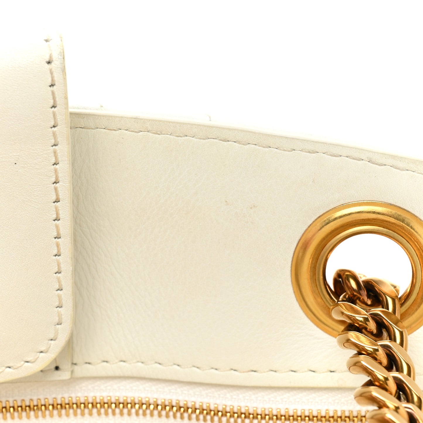 Calfskin New Wave Chain Tote Snow