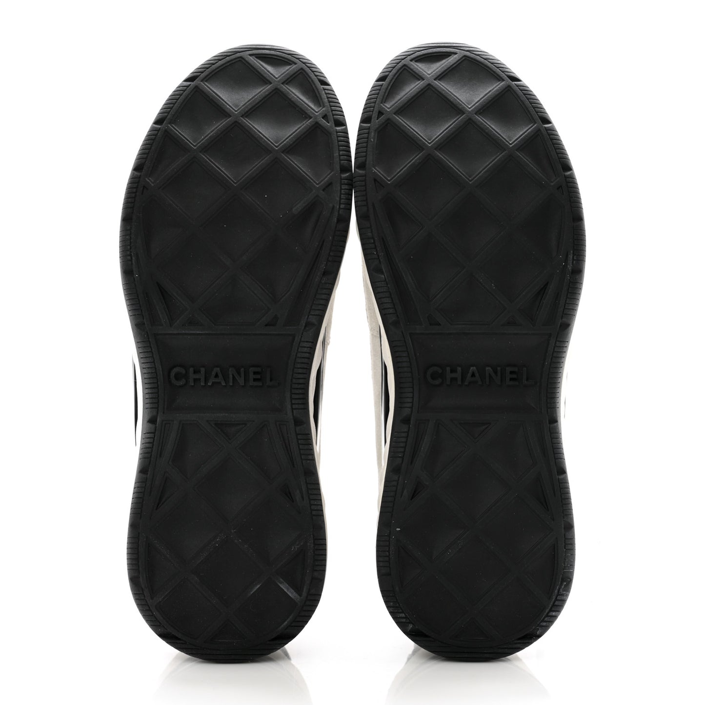 Fabric Suede Calfskin CC Sneakers 37 White