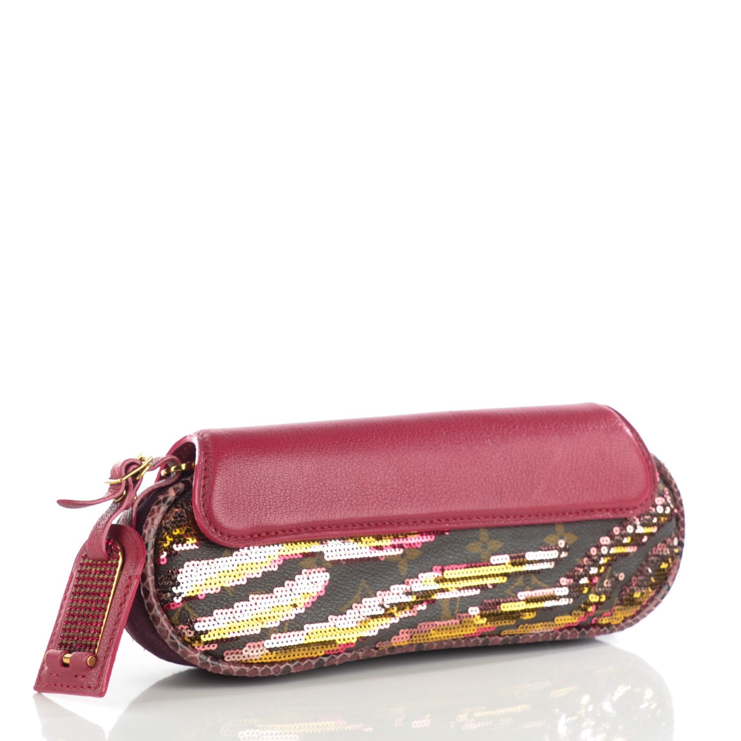 Louis Vuitton Monogram Sequins Savage Cub Clutch Rose 3 of 7