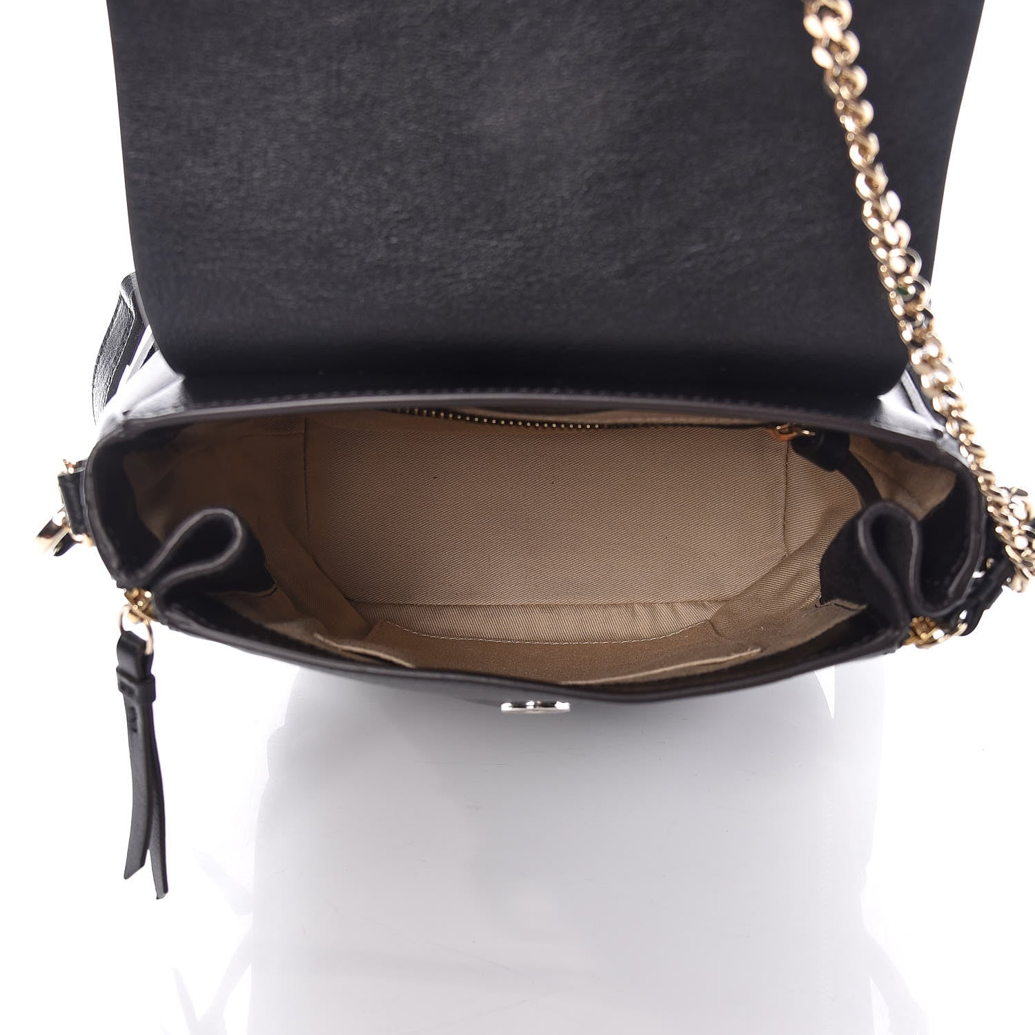 Chloe Suede Calfskin Small Faye Backpack Black 6 of 12