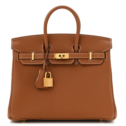 Hermes Togo Birkin 25 Gold 1 of 11