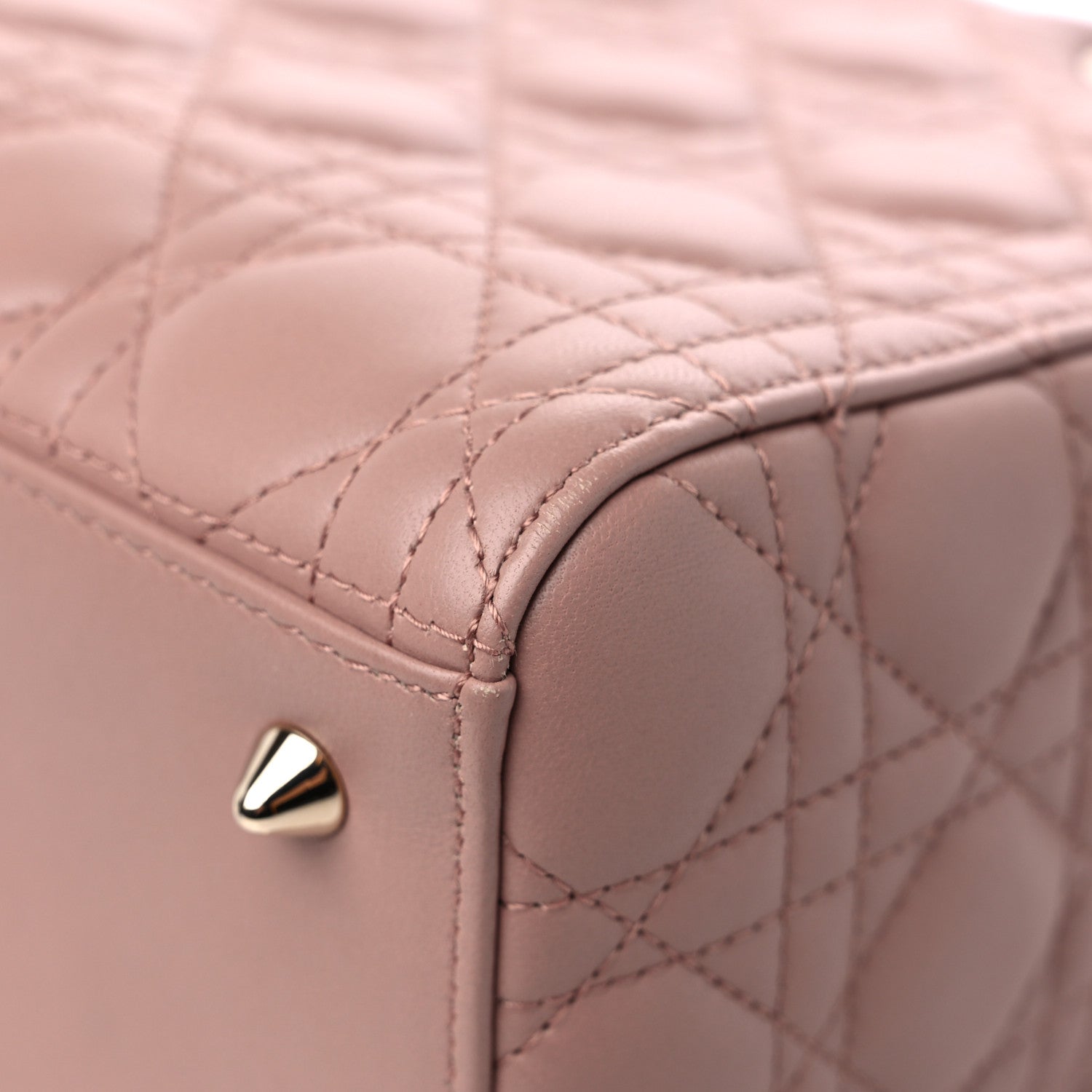 Christian Dior Lambskin Cannage Medium Lady Dior Blush 10 of 12