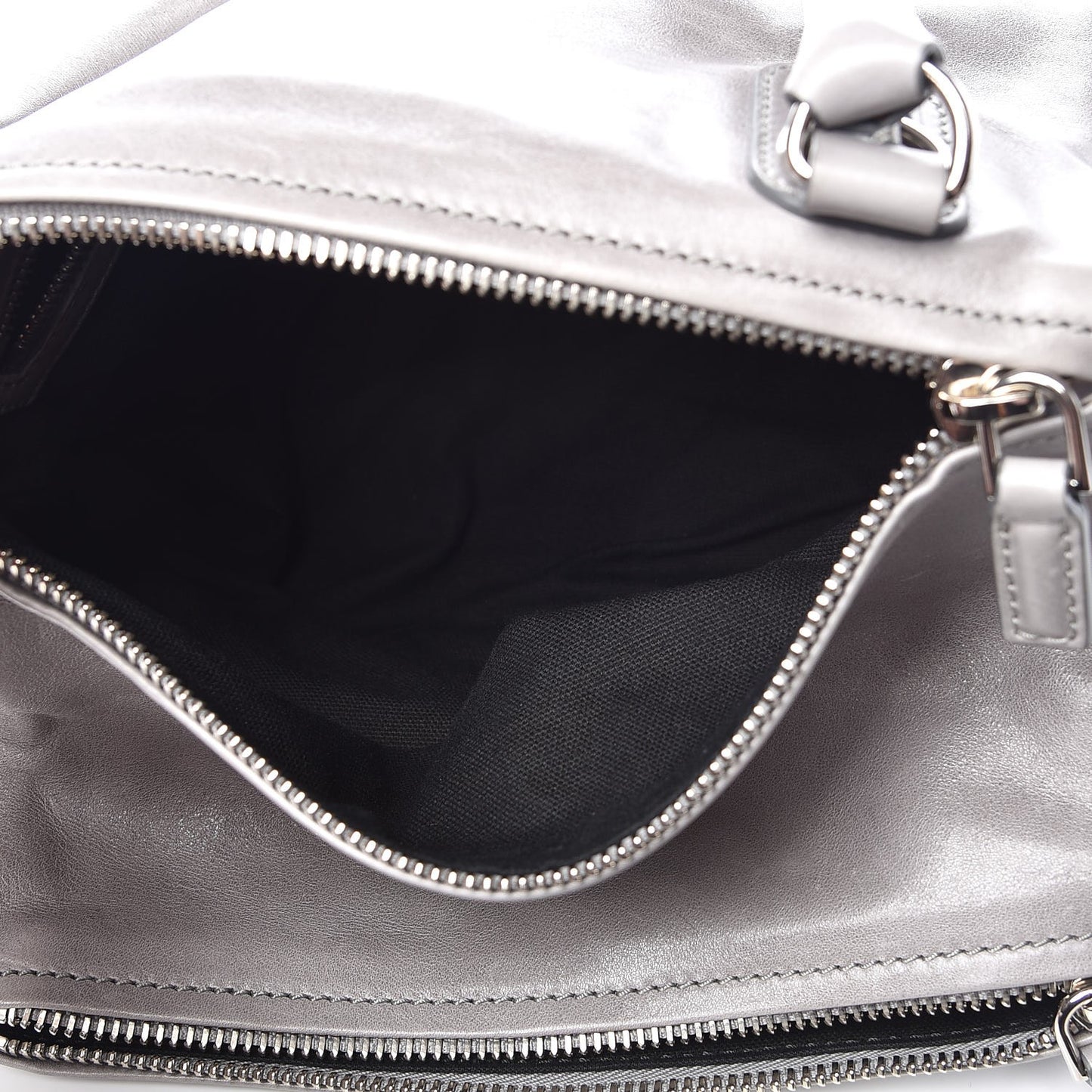 Calfskin Small Pandora Pearl Grey