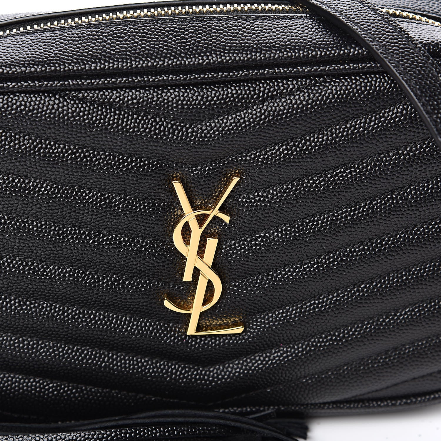 Saint Laurent Grain De Poudre Matelasse Monogram Mini Lou Camera Bag Black 10 of 11