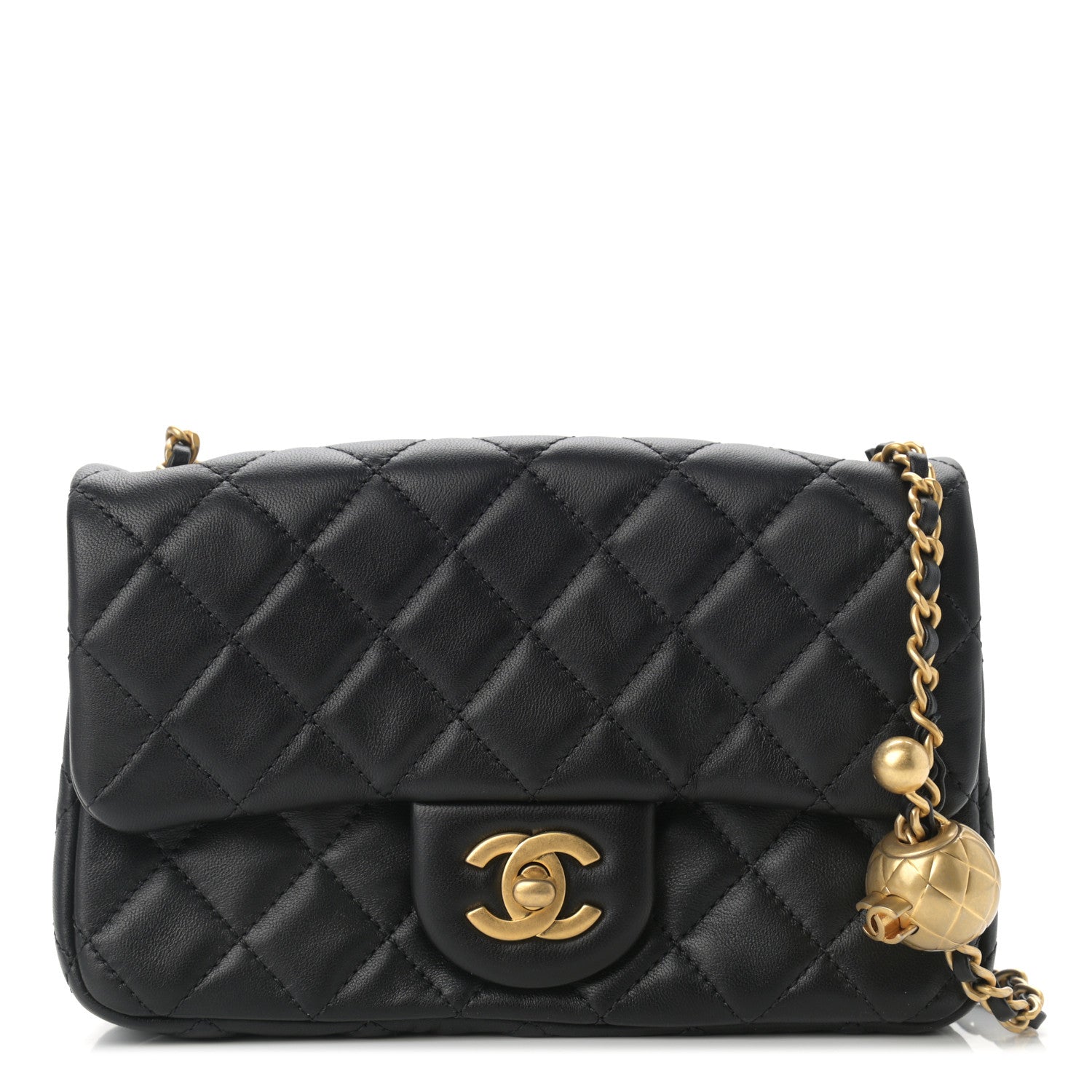 Chanel Lambskin Quilted Mini Rectangular Pearl Crush Flap Black 1 of 11