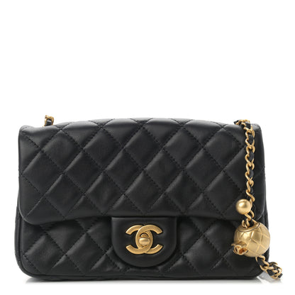 Chanel Lambskin Quilted Mini Rectangular Pearl Crush Flap Black 1 of 11