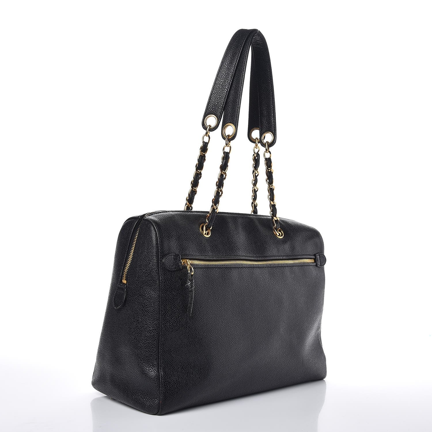 Chanel Caviar Large CC Shoulder Bag Black 3 of 7