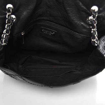 Chanel Calfskin Stitched Large Expandable Flap Bag Black 5 of 10