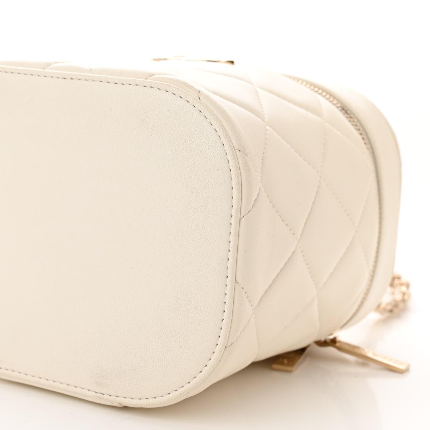 Chanel Lambskin Quilted Trendy Vanity Case White 10 of 16