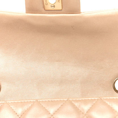 Chanel Metallic Lambskin Quilted Mini Rectangular Flap Beige 8 of 14