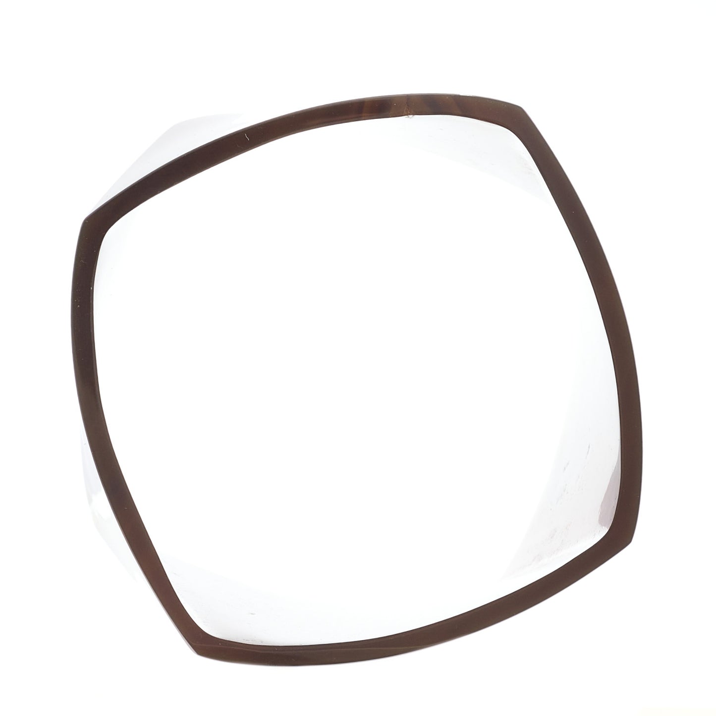 Brown Agate Frank Gehry Torque Wide Bangle Bracelet