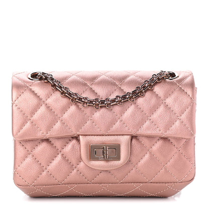 Chanel Metallic Grained Calfskin Quilted 2.55 Reissue Mini Flap Copper Pink 1 of 5