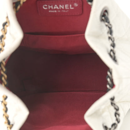 Chanel Aged Calfskin Quilted Gabrielle Backpack Black White 5 of 12