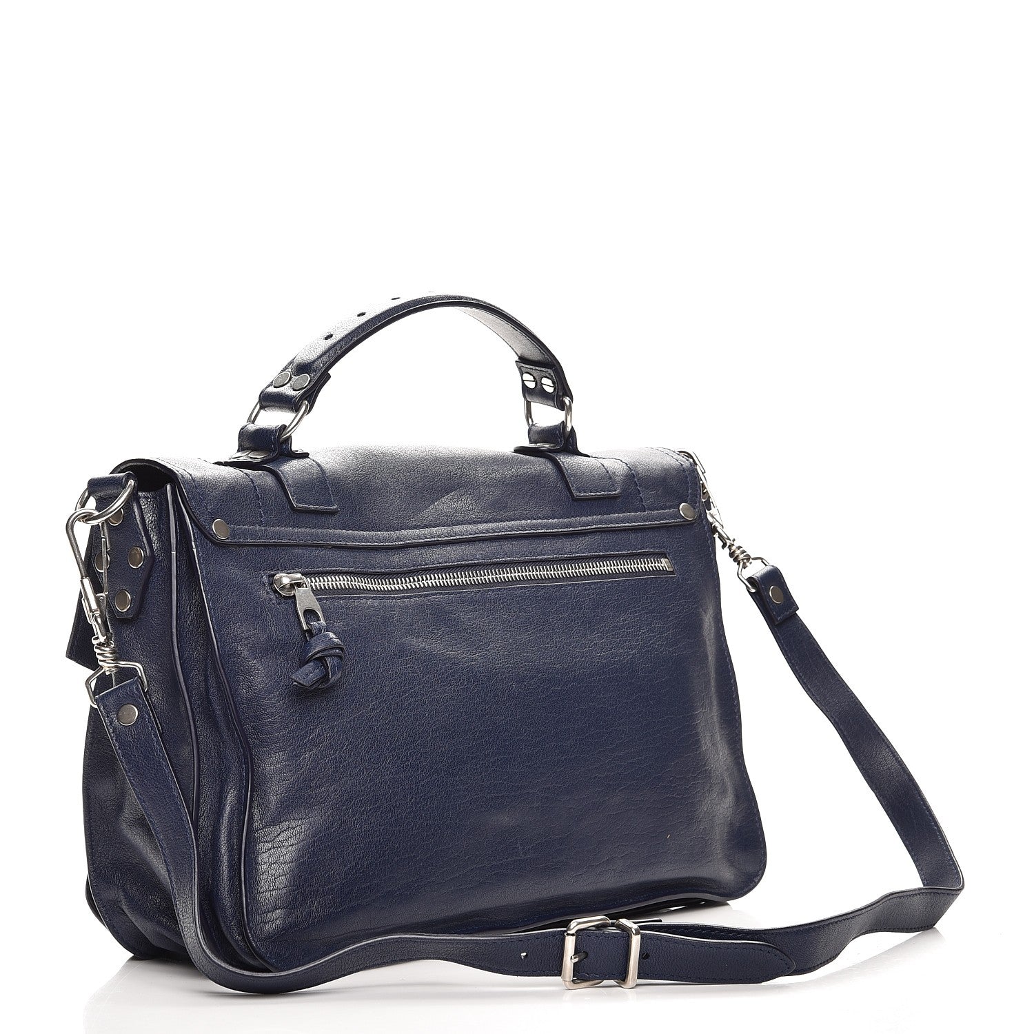 Proenza Schouler Lambskin Medium PS1 Satchel Indigo 4 of 9