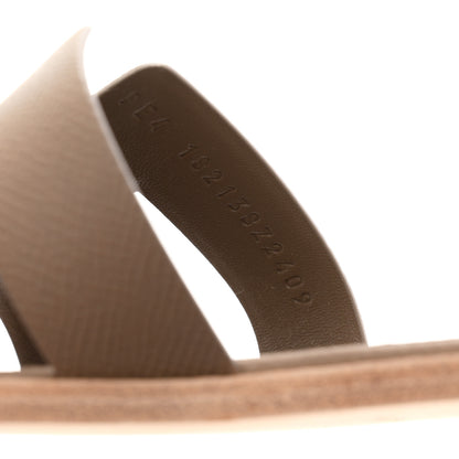 Hermes Epsom Santorini Sandals 38 Etoupe 9 of 10
