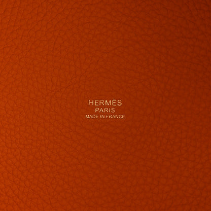 Hermes Taurillon Clemence Picotin Lock 18 PM Abricot 6 of 13