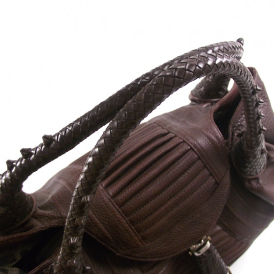 Fendi Leather Ribbed Spy Brown 6 of 11