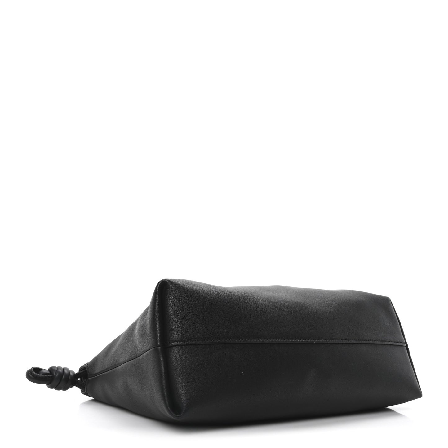 Mellow Nappa Medium Donut Chain Flamenco Knot Clutch Black