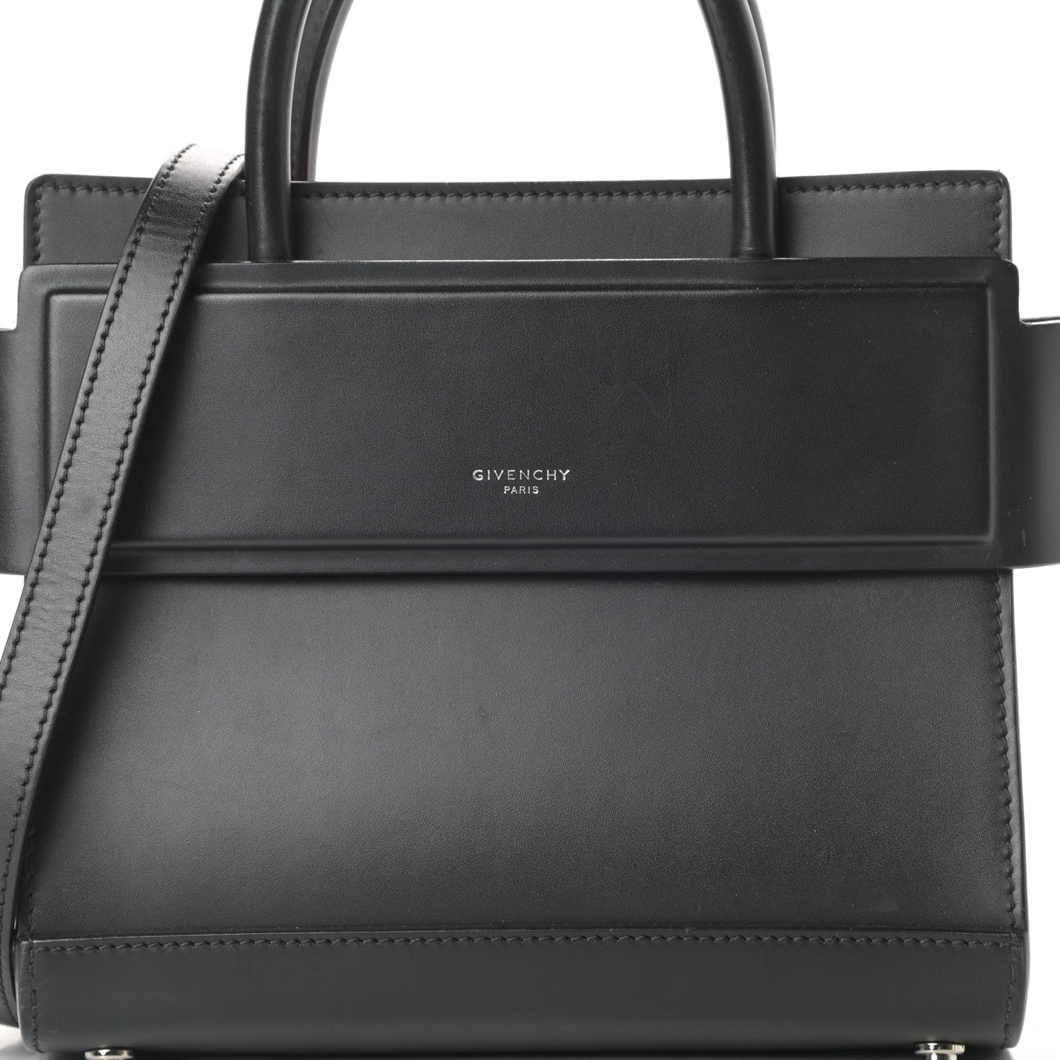 Givenchy Smooth Calfskin Mini Horizon Satchel Black 8 of 16