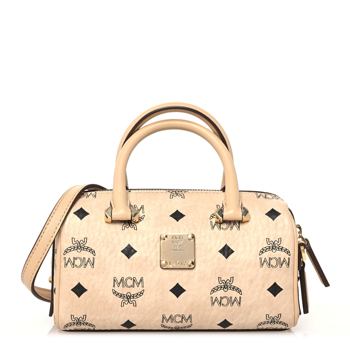 Visetos Mini Boston Bag Beige