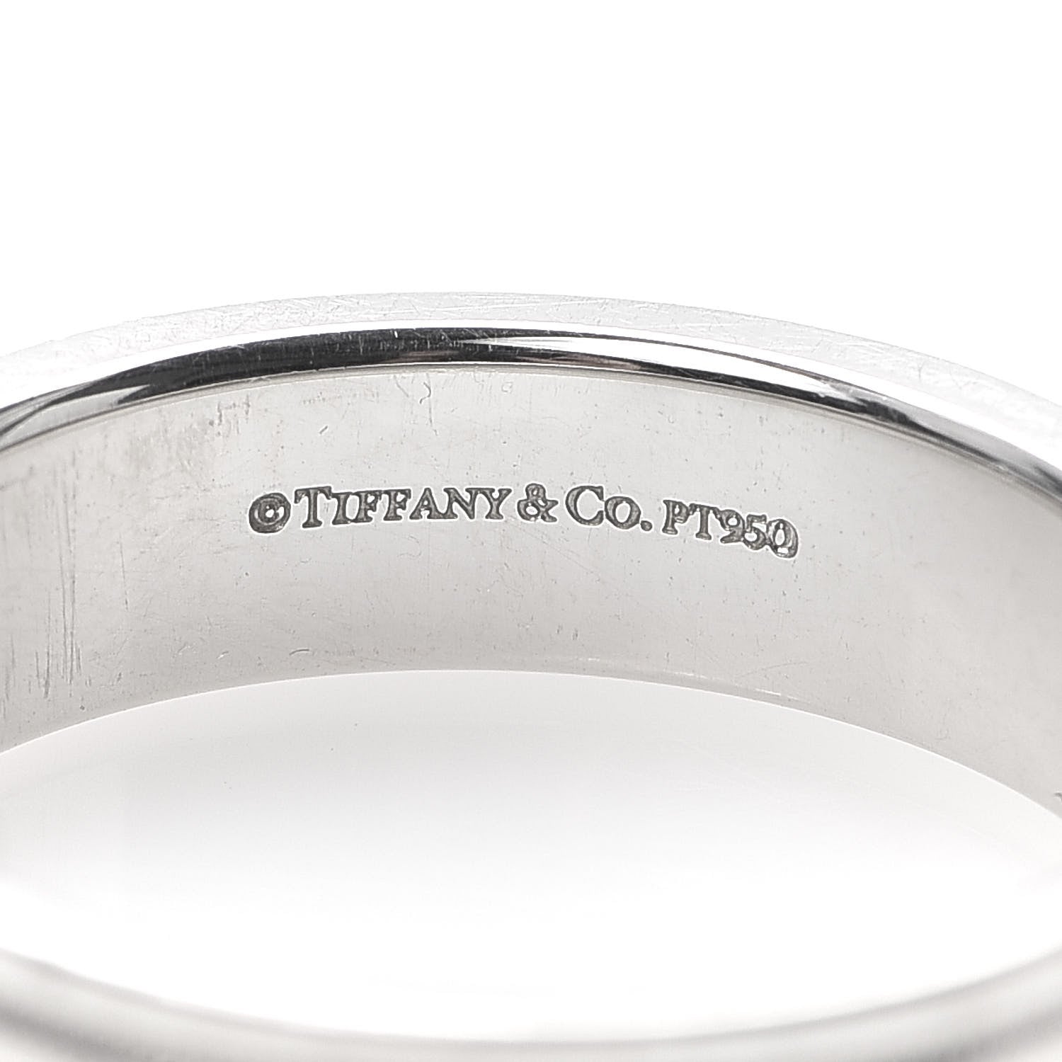 Tiffany Platinum 6mm Essential Double Milgrain Band Ring 66 11.5 4 of 4
