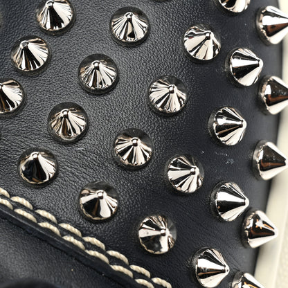 Christian Louboutin Calfskin Mens Louis Spikes Flat Sneakers 44 Navy Black 14 of 14