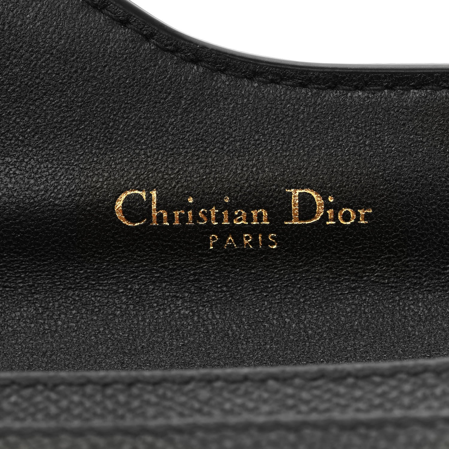 Christian Dior Grained Calfskin Saddle Card Holder Black 5 of 6