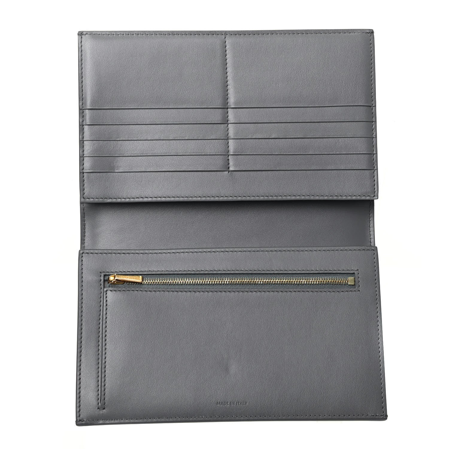 Celine Grained Calfskin Large Multifunction Strap Wallet Medium Grey 5 of 6