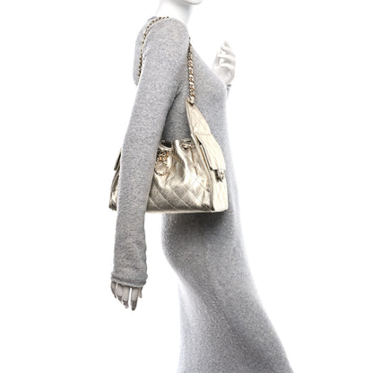 Chanel Metallic Caviar Quilted Small Chanel 25 Handbag Gold 2 of 10