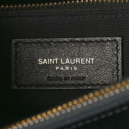 Saint Laurent Calfskin Y Quilted Monogram Medium Loulou Chain Satchel Dark Smog 7 of 9
