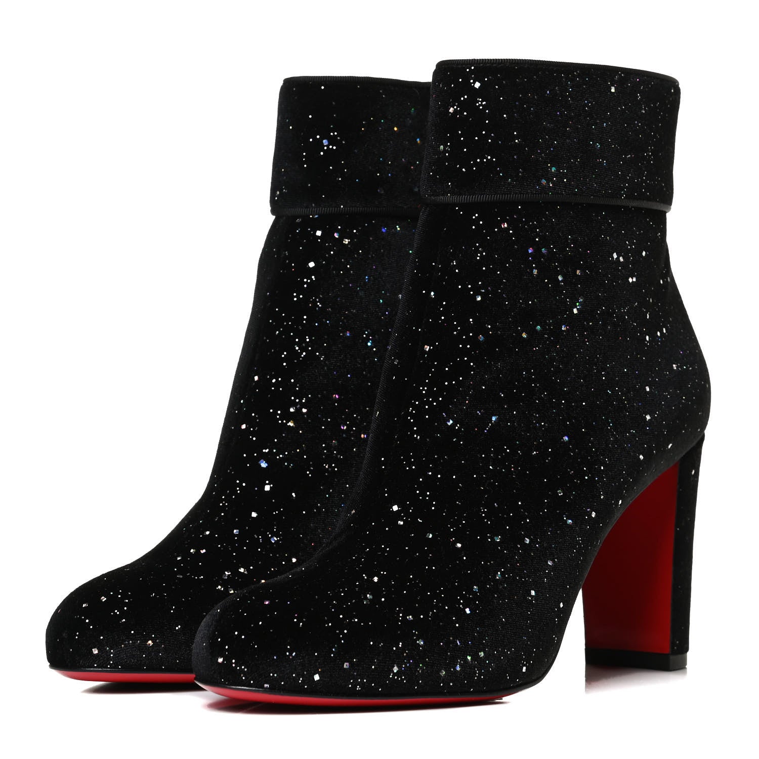 Christian Louboutin Velvet Galactica Moulamax 85 Booties 38.5 Black 3 of 11