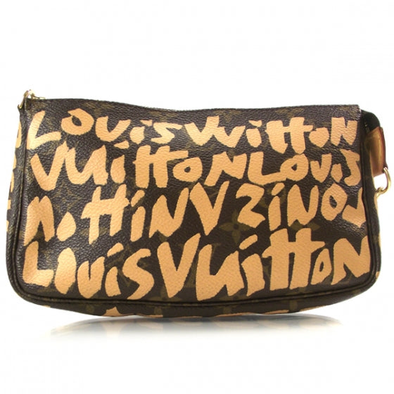 Monogram Graffiti Pochette Accessories Peach
