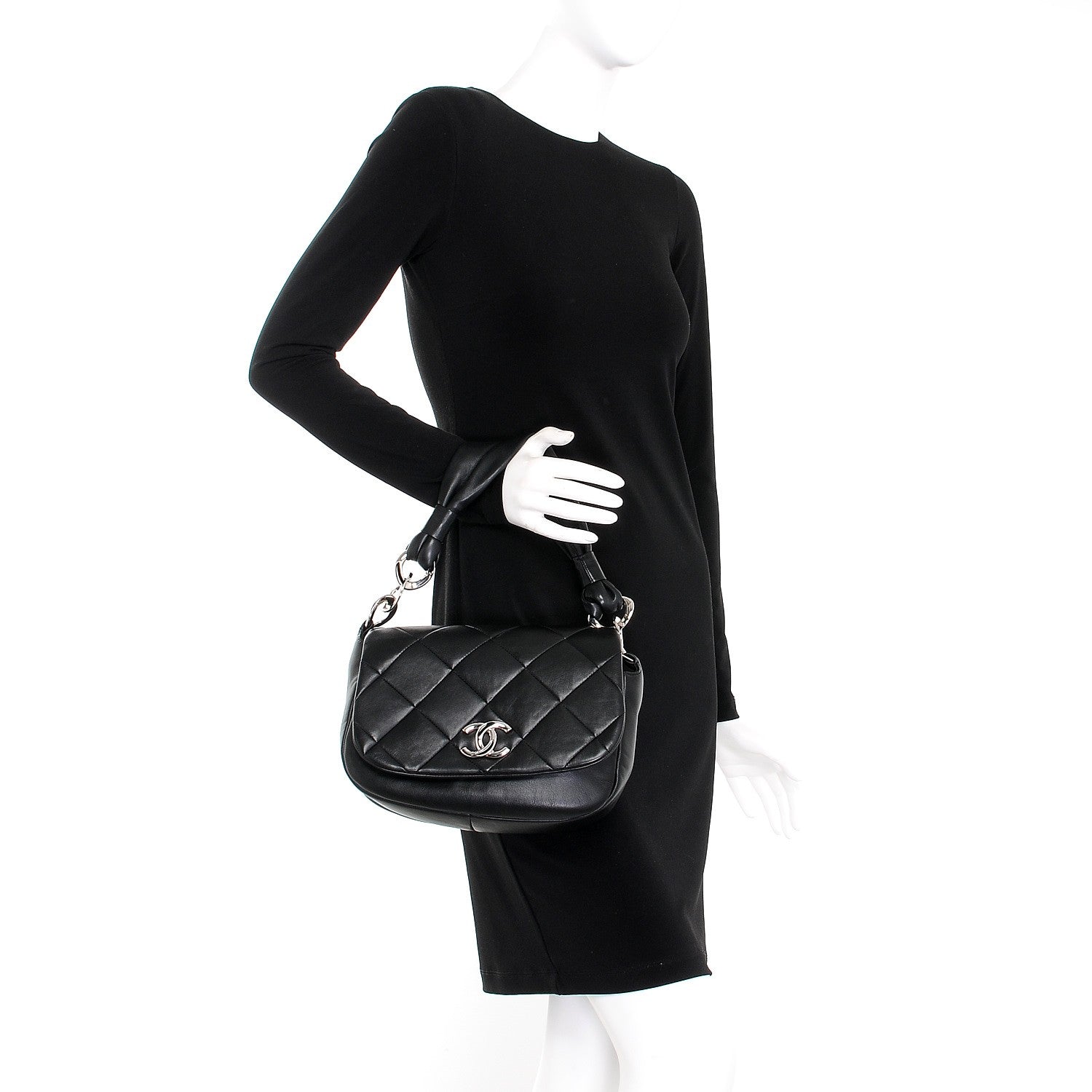 Chanel Lambskin Quilted Flap Bag Black 2 of 8