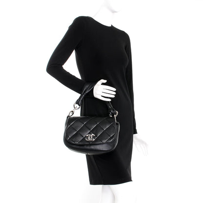 Chanel Lambskin Quilted Flap Bag Black 2 of 8