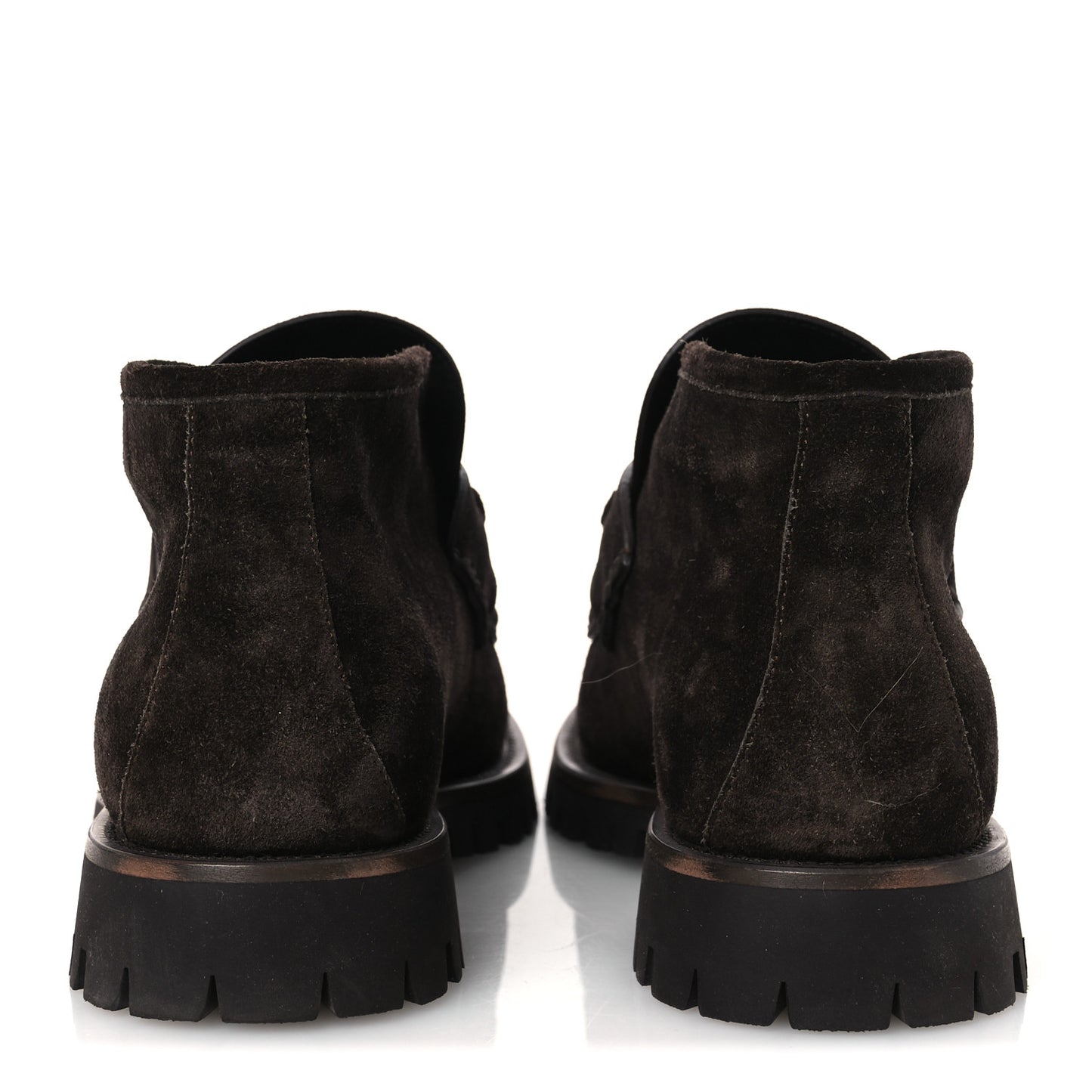 Suede Womens Horsebit Ankle Boots 39 Dark Brown