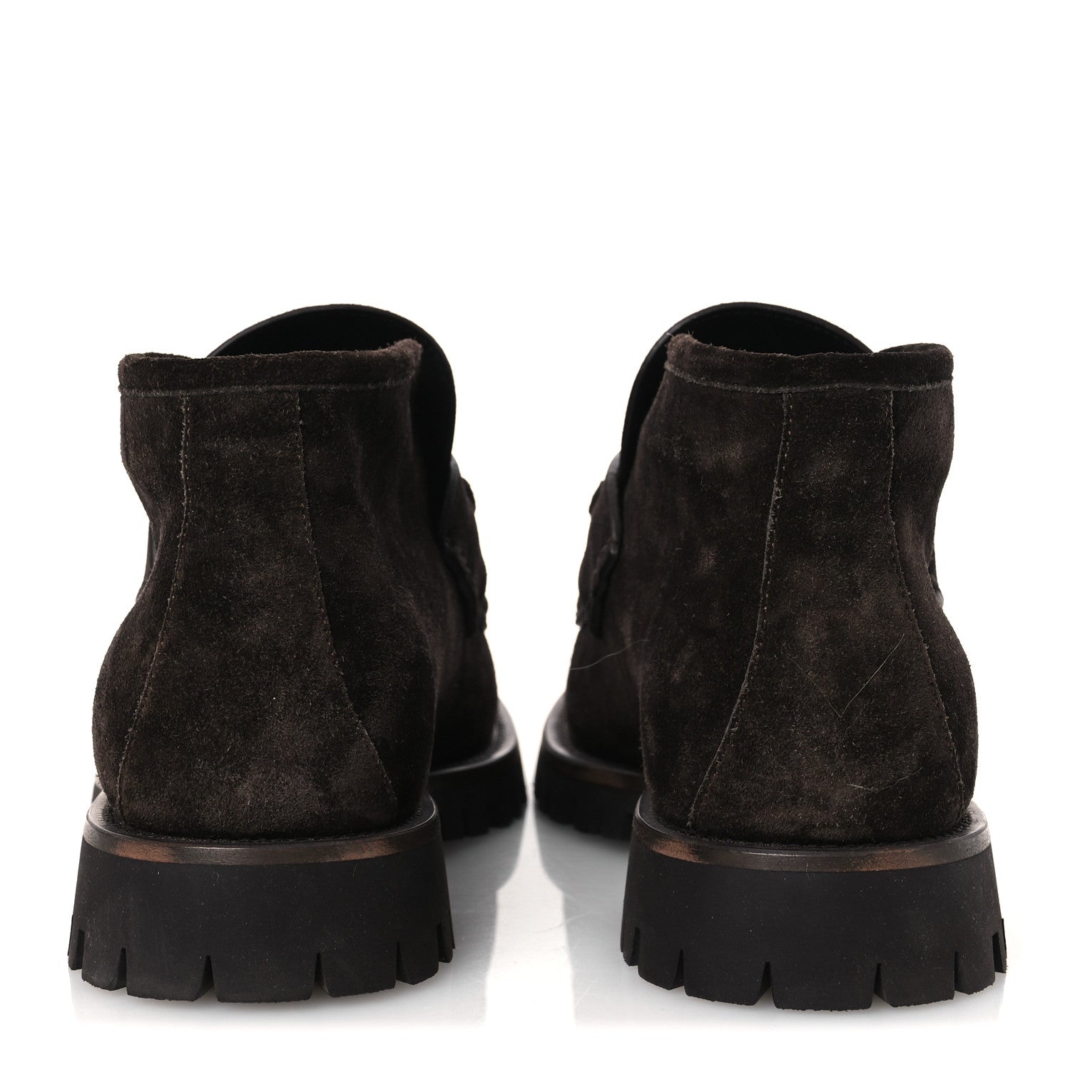 Gucci Suede Womens Horsebit Ankle Boots 39 Dark Brown 6 of 10