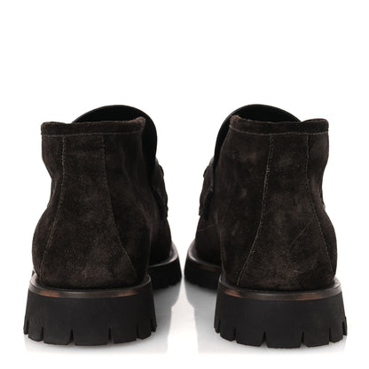 Gucci Suede Womens Horsebit Ankle Boots 39 Dark Brown 6 of 10