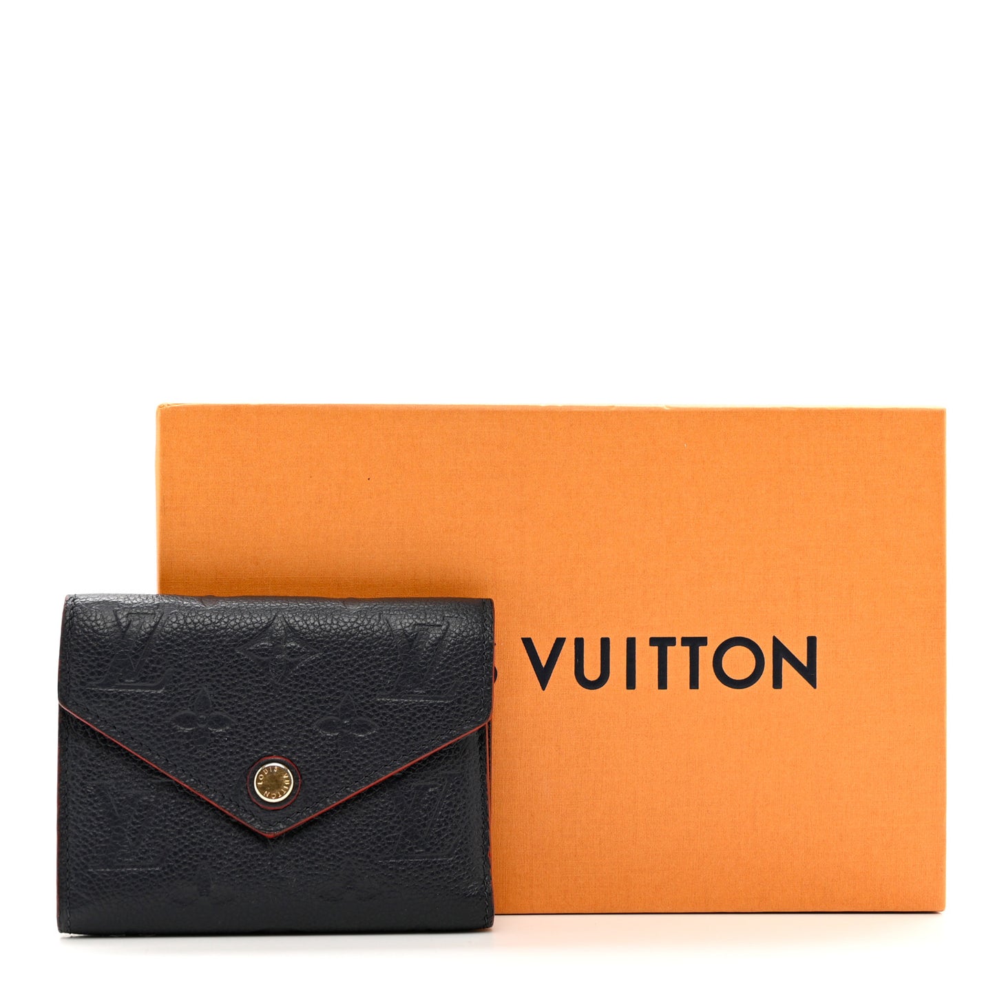 Empreinte Victorine Wallet Marine Rouge