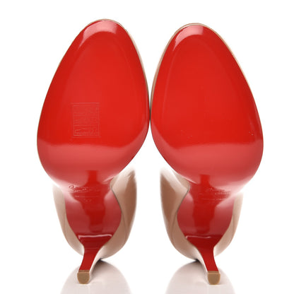 Christian Louboutin Patent Ron Ron 100 Pumps 37 Nude 5 of 9