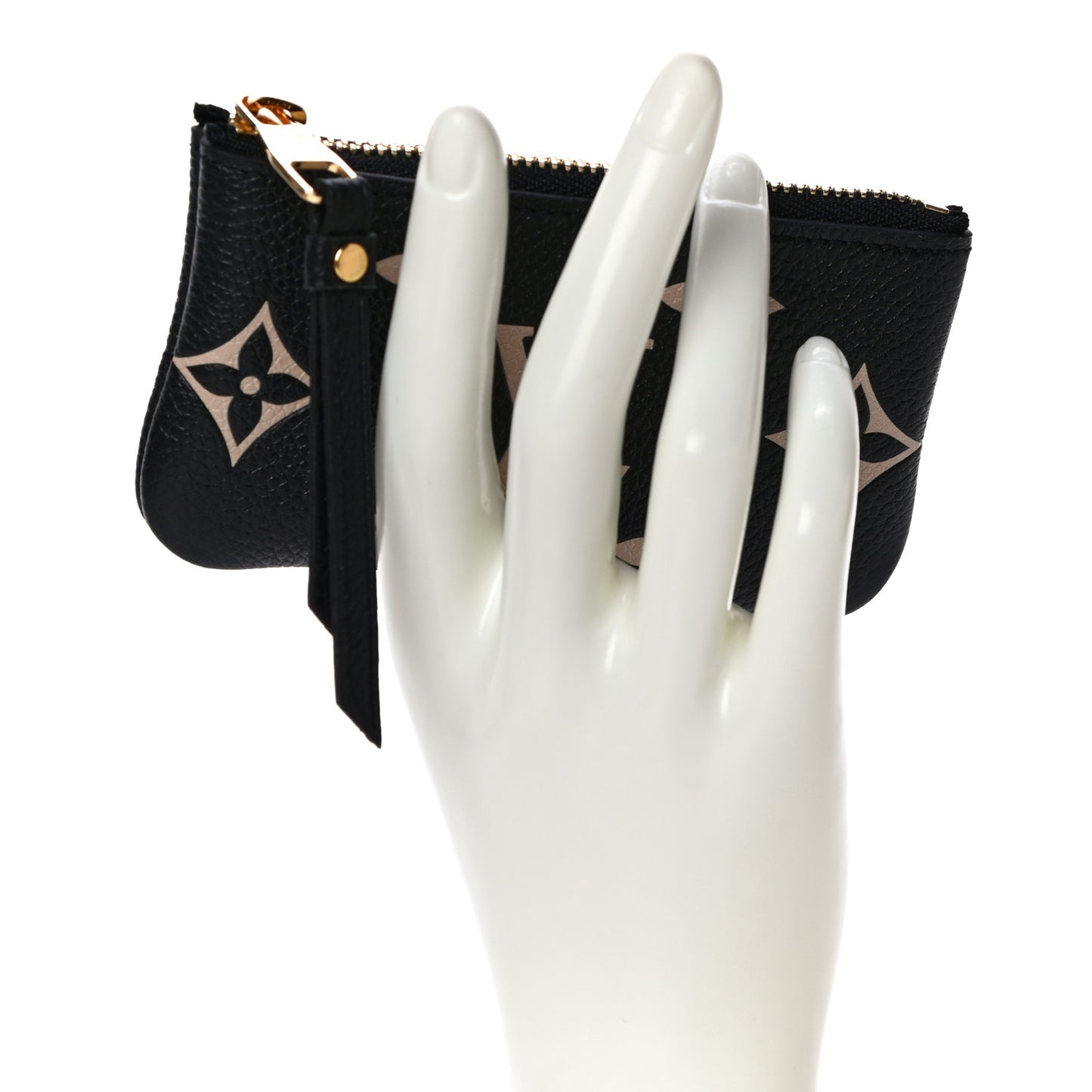 Empreinte Monogram Giant Key Pouch Black Beige