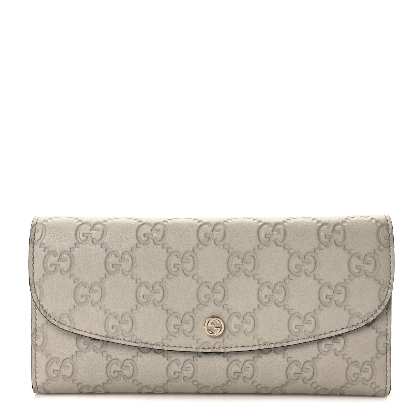 Guccissima Interlocking G Continental Wallet White
