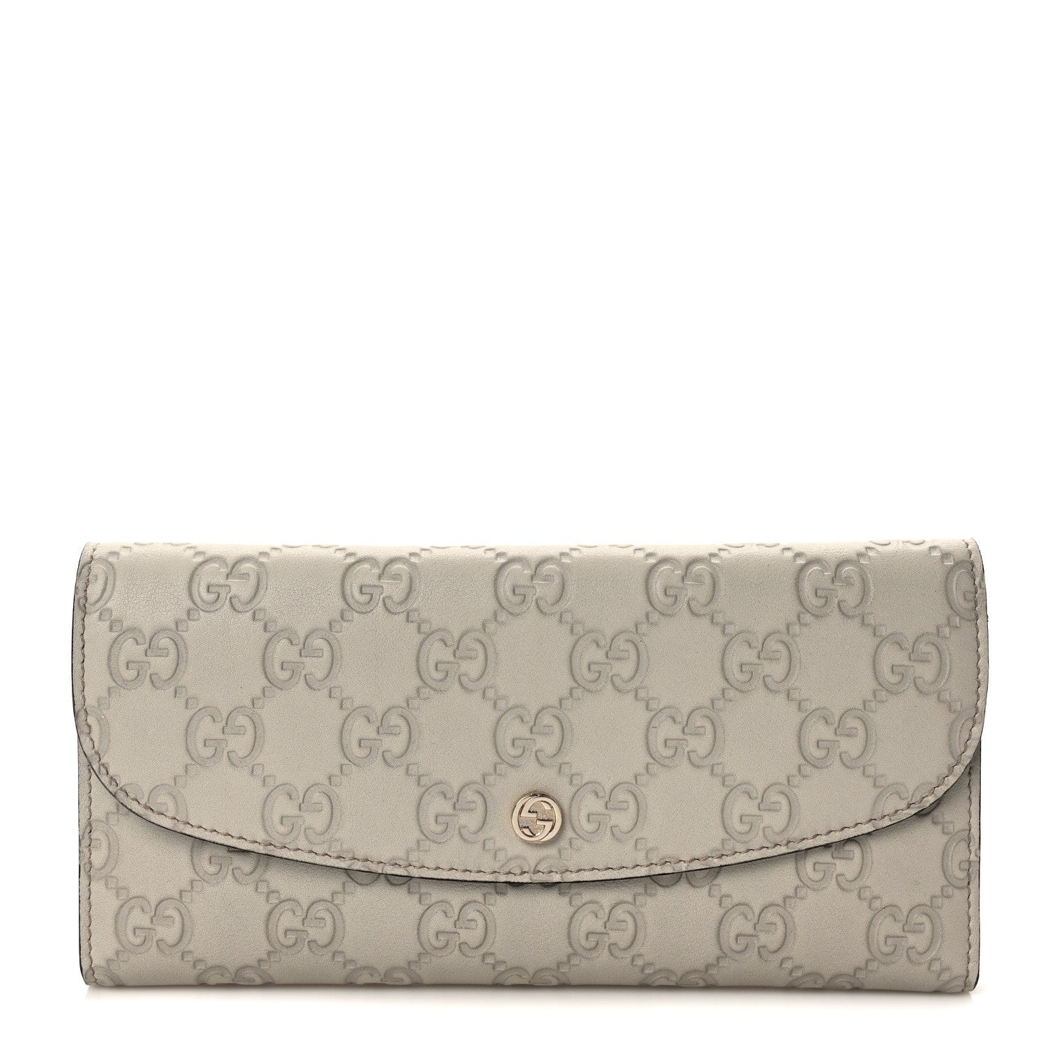 Gucci Guccissima Interlocking G Continental Wallet White 1 of 9