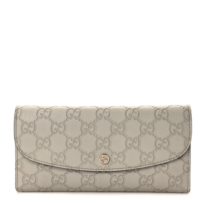 Gucci Guccissima Interlocking G Continental Wallet White 1 of 9