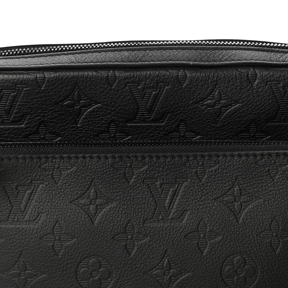 Louis Vuitton Calfskin Monogram Shadow Trio Messenger Black 14 of 19