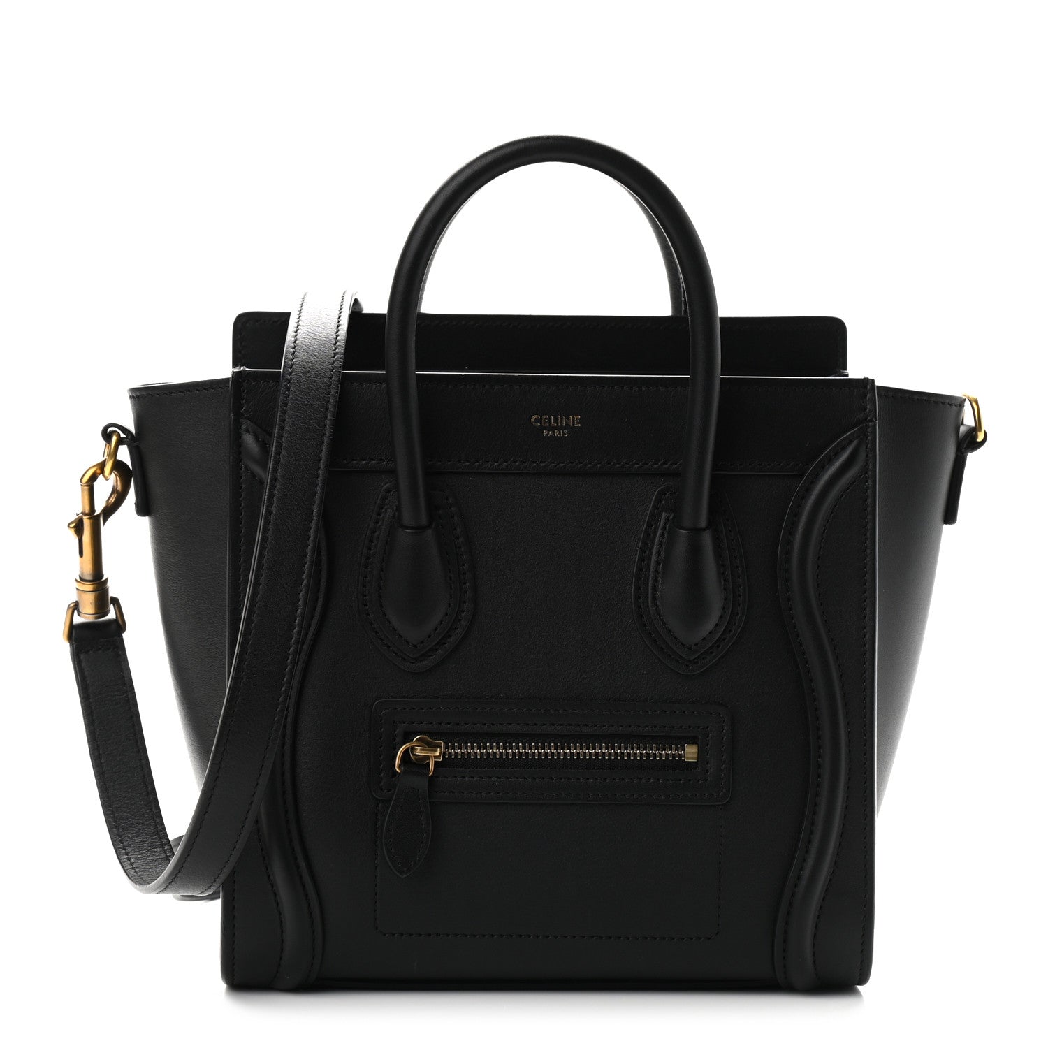 Celine Smooth Calfskin Nano Luggage Black 1 of 9