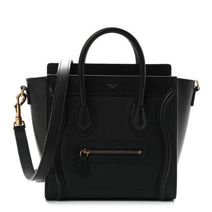 Celine Smooth Calfskin Nano Luggage Black 1 of 9